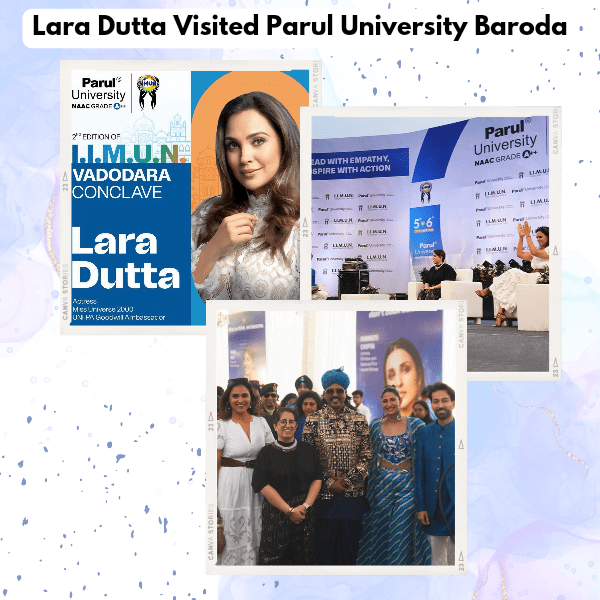 lara dutta visited parul university